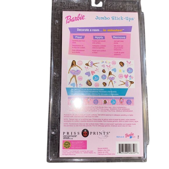 Barbie Jumbo Stick-Ups Wall Sticker Decals Black Ballerina Bedroom Decor Removea - Picture 2 of 2